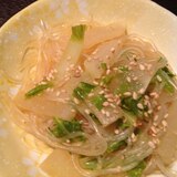 白菜と大根の辛味噌春雨